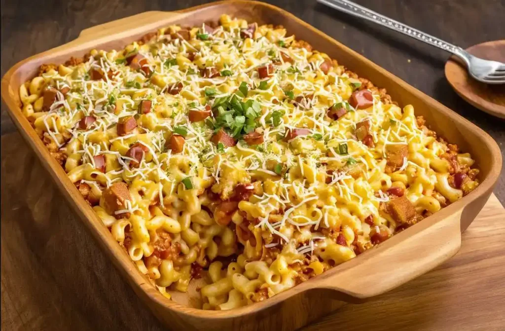 Chili Dog Mac And Cheese
