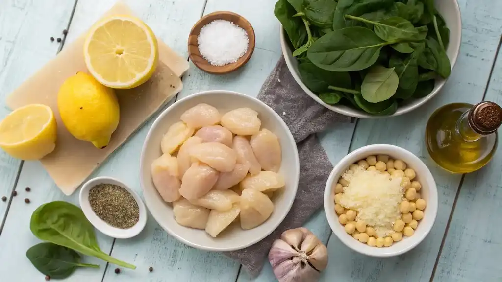 ingredients for one pan lemon parm chicken gnocchi